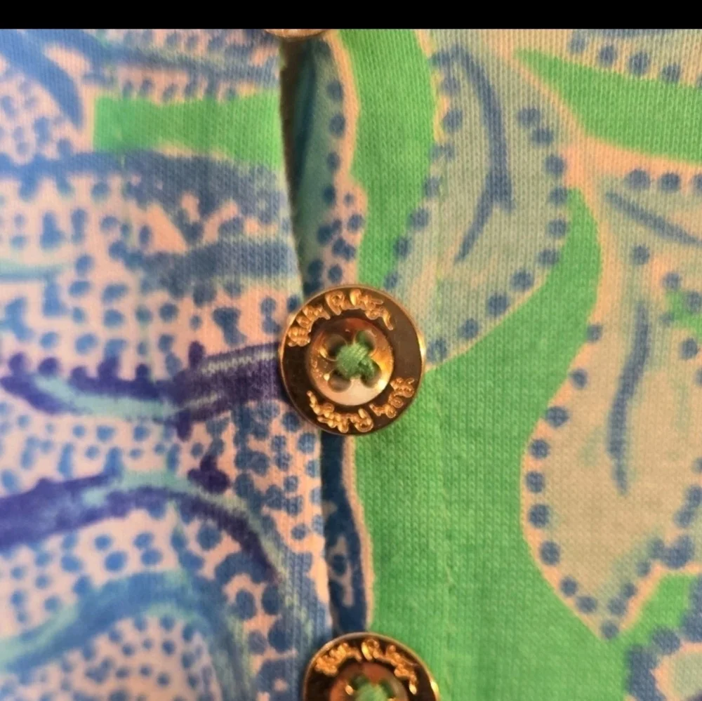 Lilly Pulitzer Green & Blue Tropical Print Maxi Dress - Picture 8 of 13